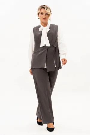 Костюм ALGRANDA 4068-A-1 Темно серый,Молочный