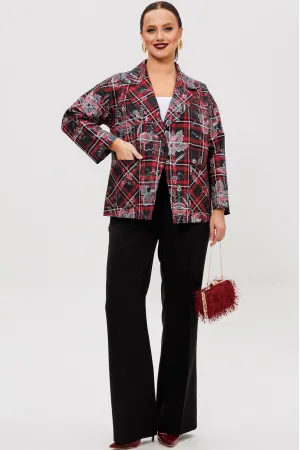 Костюм Мублиз 308 черный+красная клетка Костюм Мублиз 308 черный+красная клетка