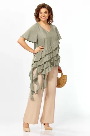 Костюм Mira Fashion 5696-3 хаки+бежевый