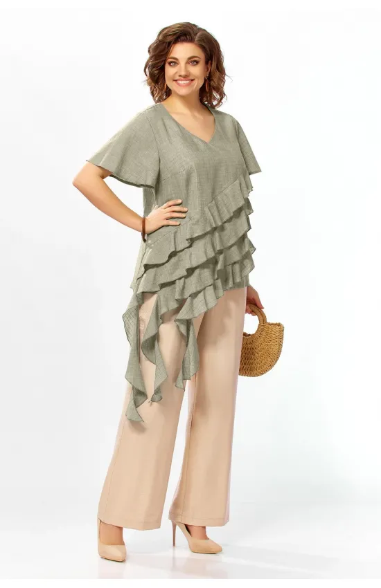 Костюм Mira Fashion 5696-3 хаки+бежевый