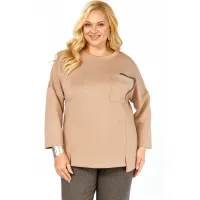 Костюм Элль-стиль 2437 бежевый, темный беж