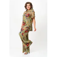 Костюм Michel Chic 1426 хаки+цветы