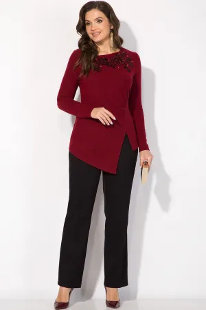 Костюм Лилиана 1383БрПн бордо+черный Костюм Лилиана 1383БрПн бордо+черный