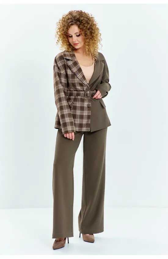 Костюм Euromoda 635 хаки+клетка