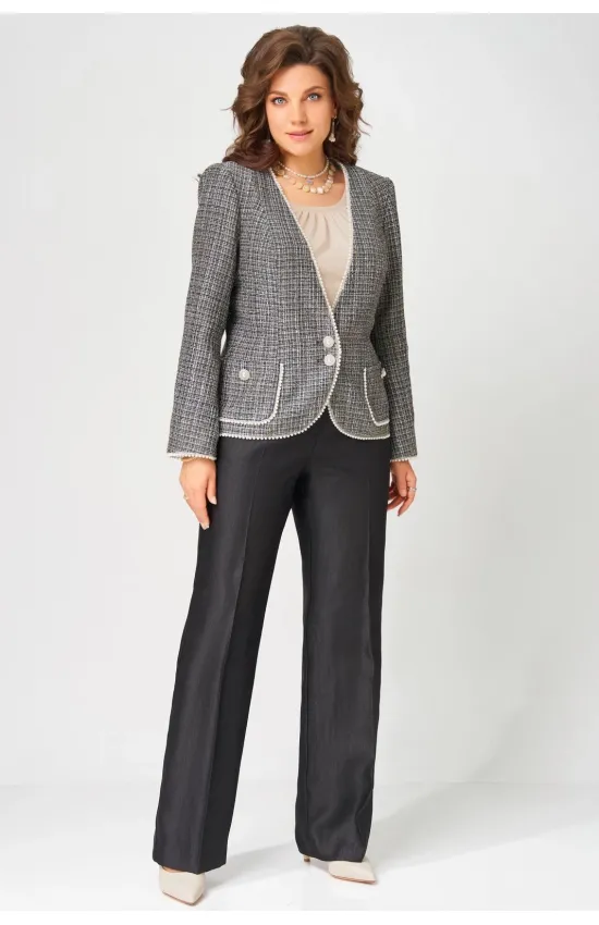 Костюм FITA 4122 Ясиня черно-бежевый