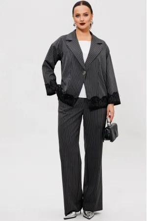 Костюм 306 черный+белый Костюм 306 черный+белый