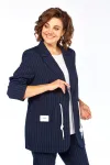 Костюм Ольга Стиль С958 темно-синий/ полоска Костюм Ольга Стиль С958 темно-синий/ полоска