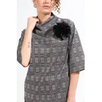 Костюм NikVa 807-3 чёрный+серая клетка