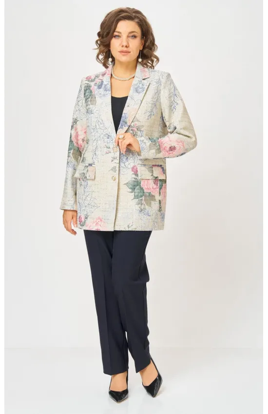 Костюм БелЭльСтиль 762-324/596-279 молочно-синий