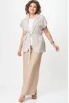 Костюм Michel Chic 1429 бежевый/белый полоска
