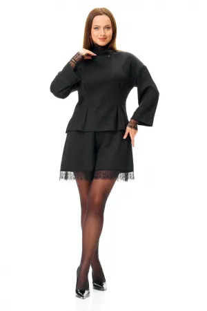 Костюм T&N 7715 черный с блеском.