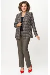 Костюм БелЭльСтиль 412-314/609-323 клетка красно-коричневая