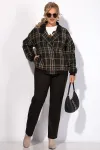 Костюм Лилиана клетка графит+капучино