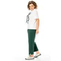 Костюм Michel Chic 1458 темный изумруд+белый