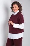 Костюм Ivelta plus 3640/1 бордовый, белый