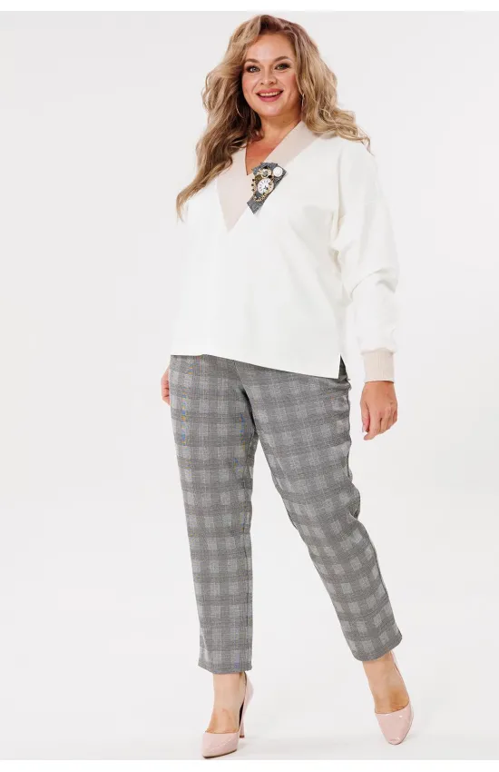Костюм Michel Chic 1395 серо-молочный