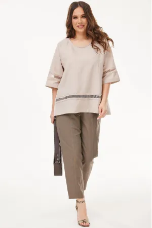 Костюм Mirolia 1179+1255 Бежевый+Ореховый