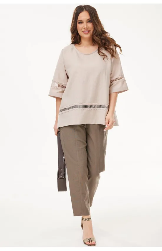 Костюм Mirolia 1179+1255 Бежевый+Ореховый