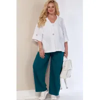 Костюм Shetti белый+олива