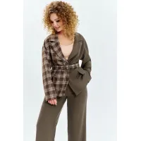Костюм Euromoda 635 хаки+клетка