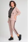 Костюм Michel Chic 1329-1 пудра + чёрный