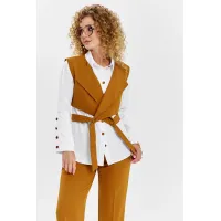 Костюм Euromoda 622 горчичный+белый