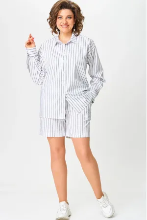 Костюм Svetlana Style 2106 белый полоска
