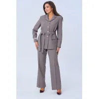 Костюм Vilena fashion 978 серо-розовый