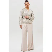 Костюм MisLana 1279к серебро/беж