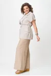 Костюм Michel Chic 1429 бежевый/белый полоска