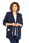Костюм Ольга Стиль С958 темно-синий/ полоска Костюм Ольга Стиль С958 темно-синий/ полоска