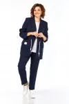 Костюм Ольга Стиль С958 темно-синий/ полоска Костюм Ольга Стиль С958 темно-синий/ полоска
