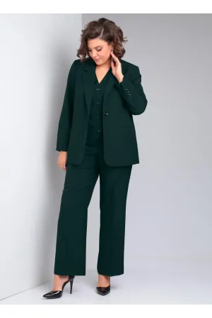 Костюм Vilena fashion 947 бутылочный