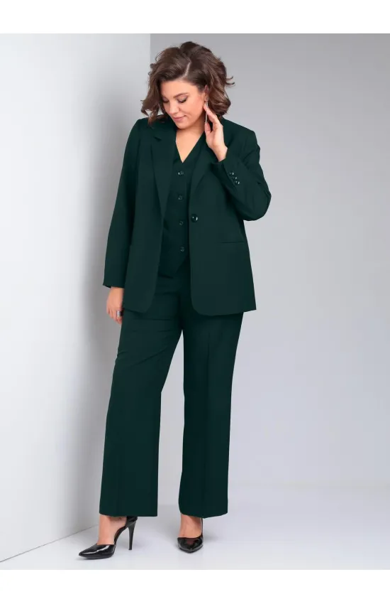 Костюм Vilena fashion 947 бутылочный