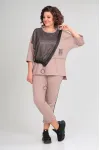 Костюм Michel Chic 1329-1 пудра + чёрный