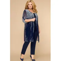 Костюм Svetlana Style 1394 синий в цветы