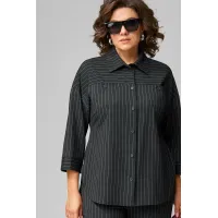 Костюм Орхидея Люкс 1468 Темно-серый/Полоска