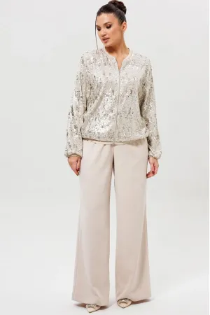 Костюм MisLana 1279к серебро/беж