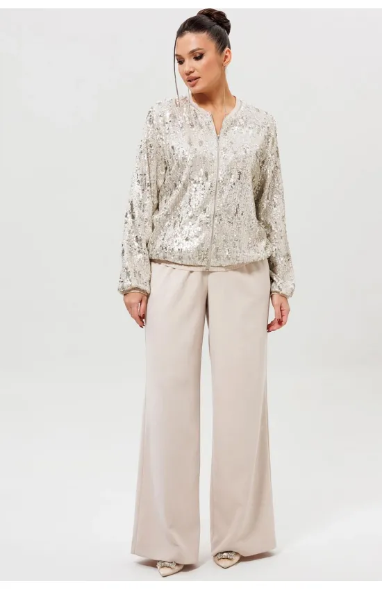 Костюм MisLana 1279к серебро/беж