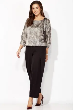 Костюм ТАиЕР 1338 бежево-черный Костюм ТАиЕР 1338 бежево-черный