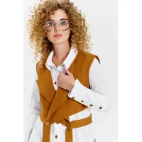 Костюм Euromoda 622 горчичный+белый
