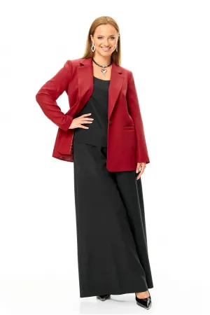 Костюм T&N 7696 бордо блеск и черный.