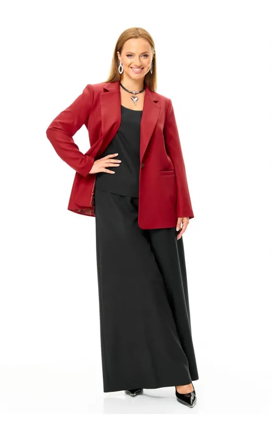 Костюм T&N 7696 бордо блеск и черный.