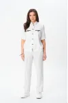 Костюм Vilena fashion 1079 белый+белый/полоска