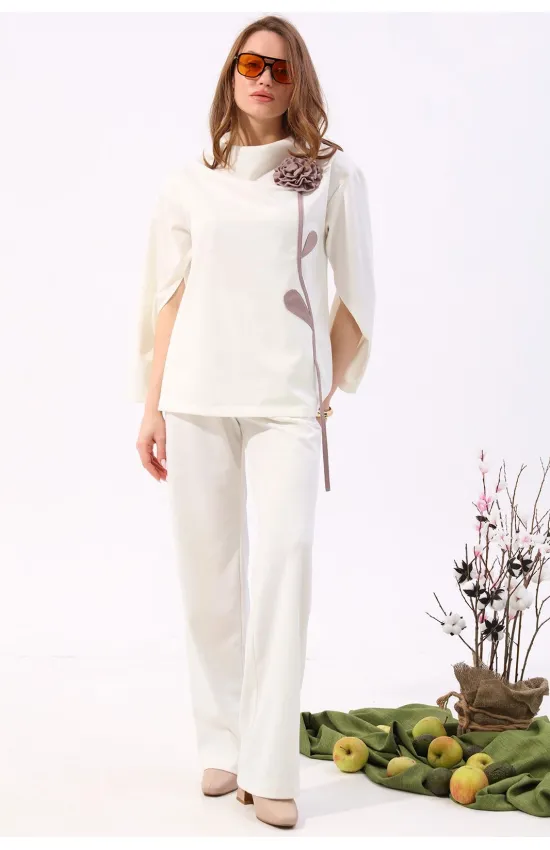 Костюм NikVa молоко+изумруд