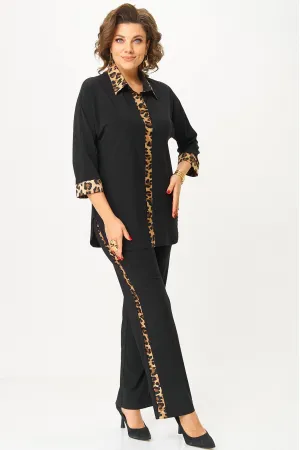 Костюм Svetlana Style 3017 черный+леопард