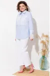 Костюм Anastasia MAK 1352 голубой+полоска Костюм Anastasia MAK 1352 голубой+полоска