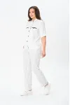 Костюм Vilena fashion 1079 белый+белый/полоска