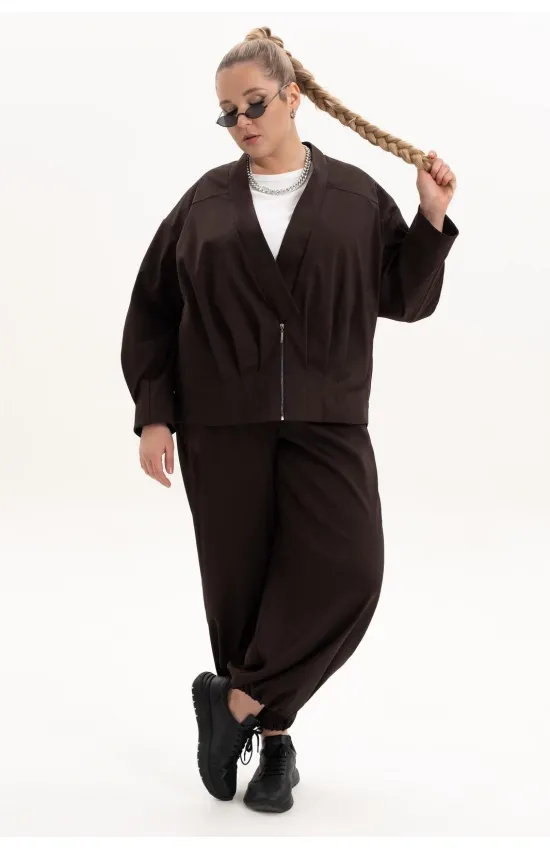 Костюм ALGRANDA 4127 Белый,Шоколад