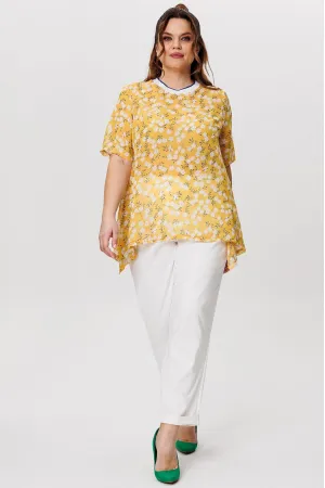 Костюм Michel Chic 1415 горчичный+белый
